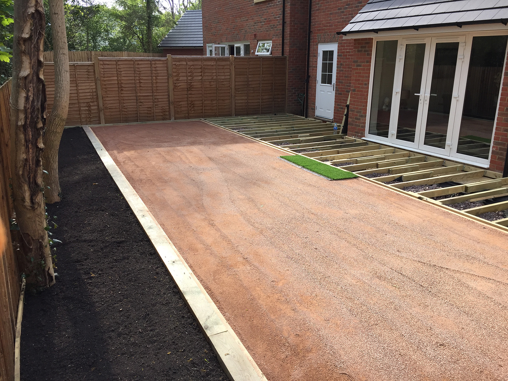 Decking frame construction